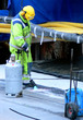 burning tar on concrete
