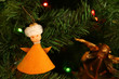 angel ornament on christmas tree