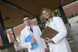 Photo: 2 doctors outside of hospital 2 doctors outside of hospital