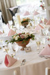 wedding tables set for fine dining