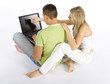 Foto: young couple with laptop young couple with laptop
