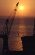 tramonto sul porto di ancona