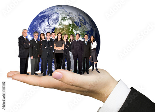 Photo: business team work worldwide business team work worldwide