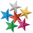 colorful christmas stars