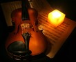 Photo en ligne au meilleur prix violin and candle