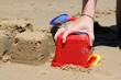 building sandcastles on beach building sandcastles on beach