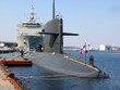 docked submarine docked submarine