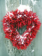 chili pepper christmas heart wreath