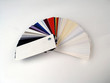 paper samples on white bakground