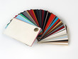 paper samples on white bakground