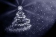 christmas tree in moonlight
