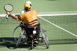 wheel chair tennis for disabled persons (men)