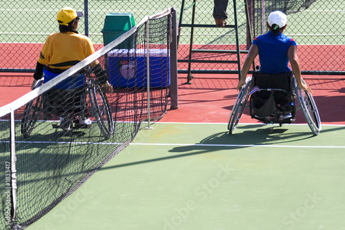 Foto: wheel chair tennis for disabled persons (women) wheel chair tennis for disabled persons (women)