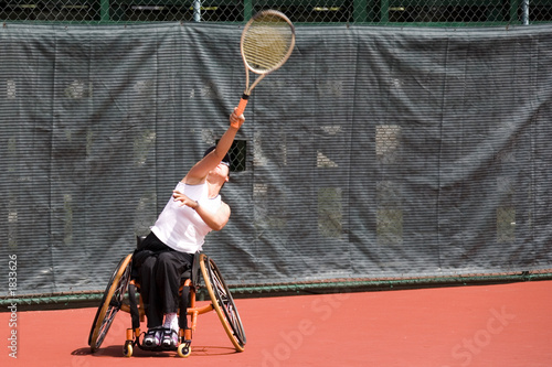 Photo: wheel chair tennis for disabled persons (women) wheel chair tennis for disabled persons (women)