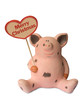 funny pig with heart "merry christmas"