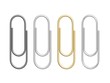 colorful paper clips trombones multicolores