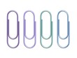 colorful paper clips trombones multicolores