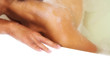 woman taking a bath