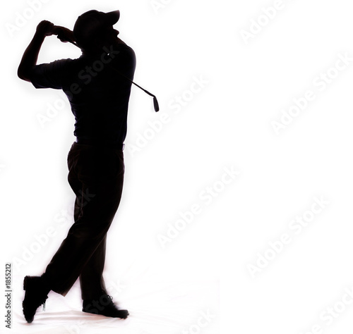 golf swing silhouette. isolated silhouette golf swing