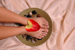 feet and flower