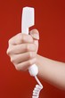 holding telephone receiver
