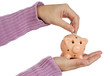 money box and currencies