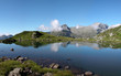panorama di un lago alpino panorama di un lago alpino