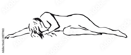 Illustration: lying woman lying woman