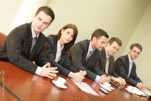 conference, group of five business people conference, group of five business people