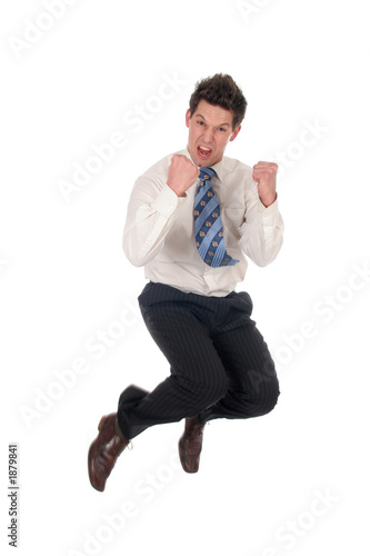businessman jumping