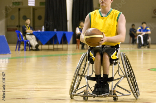 Photo: wheel chair basketball for disabled persons (men) wheel chair basketball for disabled persons (men)