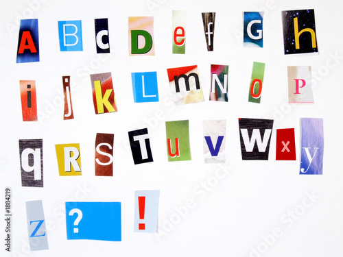 Photo: newspaper clipping colorful alphabet newspaper clipping colorful alphabet