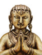 gold statue of indian woman with praying hands gold statue of indian woman with praying hands