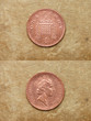 from series: coins of world. england. one penny.