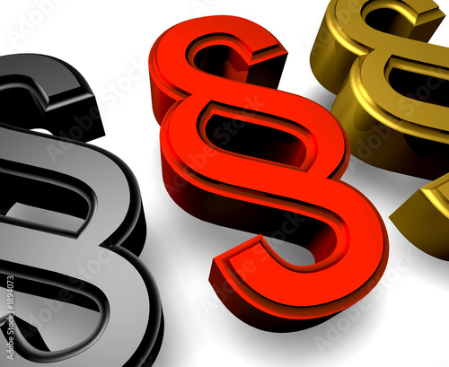Illustration: paragraph 3d sign paragraph 3d sign
