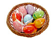 Foto: easter eggs in basket easter eggs in basket