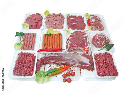 fresh meat and vegetables