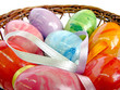 easter eggs in basket