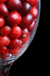 cranberries in a glass