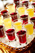 detail of mead and blueberry brandy