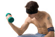 man with dumbbels