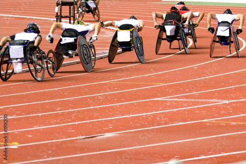 Photo: wheel chair race for disabled persons wheel chair race for disabled persons