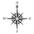 compass wind rose - 4 points
