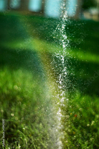Photo: rainbow in the sprinkler rainbow in the sprinkler