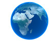 earth over white background earth over white background