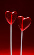two heart shaped lollipops for valentine