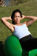 ball crunches