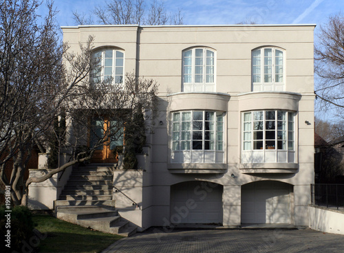 Photo: modern two storey house with bay windows modern two storey house with bay windows