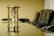 sand clock in the empty conference room
