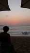 contemplation du coucher de soleil